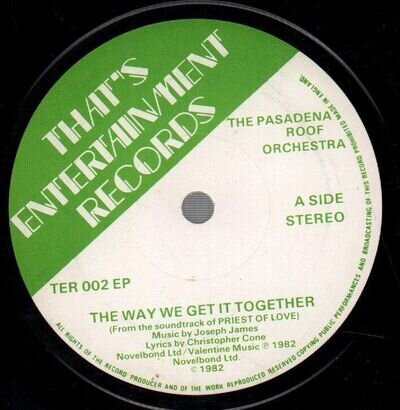 Pasadena Roof Orchestra Way We Get It Together 7" vinyl UK That's Entertainment