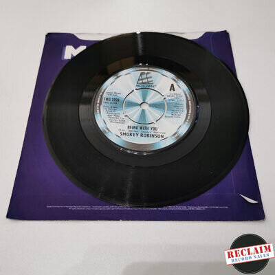 smokey robinson being with you 7" vinyl record very good condition