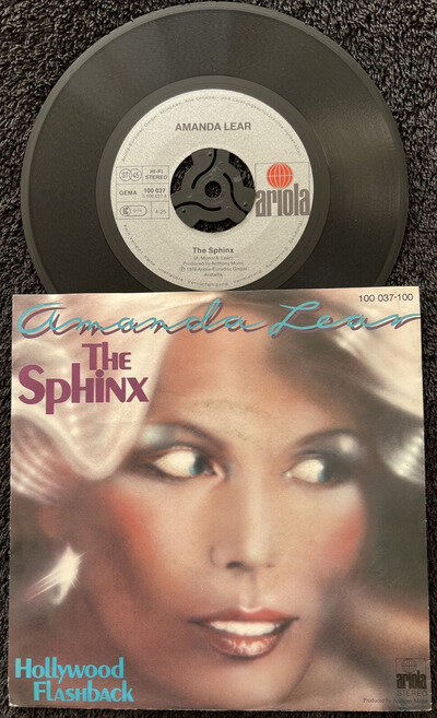 Amanda Lear – The Sphinx 7'' Vinyl PIC SLEEVE IMPORT 1978 CLEANED/TESTED VG+/VG+