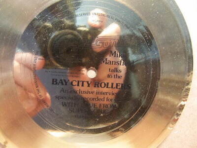 Mike Mansfield talks to the Bay City Rollers 1976 gold Flexi Disc SFI