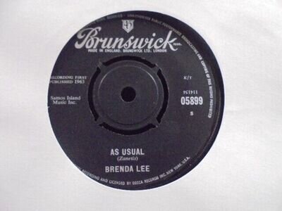 BRENDA LEE " AS USUAL " Or.UK BRUNSWICK EX+ COND.