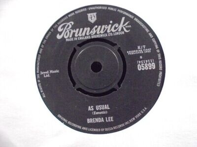 BRENDA LEE " AS USUAL " Or. UK BRUNSWICK EX+ COND.