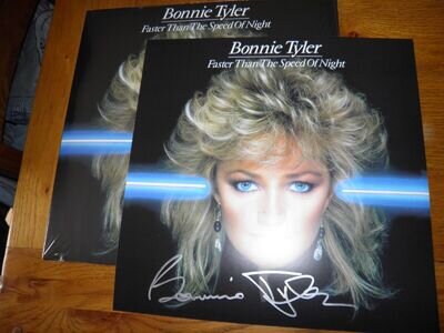 Bonnie Tyler Faster Than The Speed of Night RED VINYL with HAND SIGNED PRINT