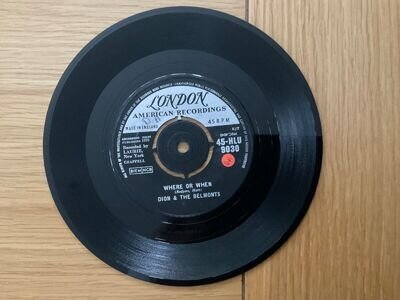 THE 45 - DION & THE BELMONTS - ‘WHERE OR WHEN’ - VG+