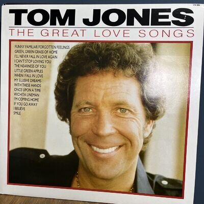 TOM JONES, THE GREAT LOVE SONGS VINYL ALBUM LP (ORIGINAL 1987) FREE UK DELIVERY