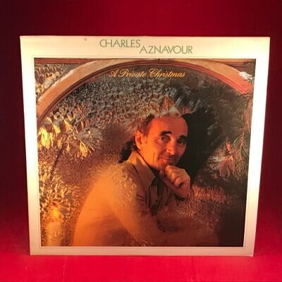 CHARLES AZNAVOUR A Private Christmas 1978 UK vinyl LP + INNER festive