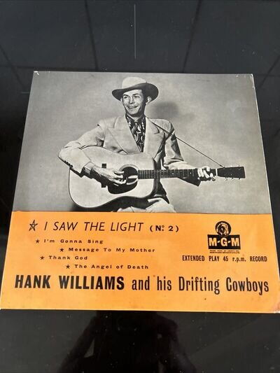 HANK WILLIAMS I saw the light No.2 MGM EP 608