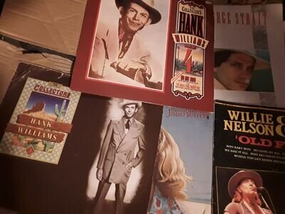 Country Vinyl LPs, Hank WILLIAMS, George STRAIT, Willie NELSON & WAYLON, BUFFETT