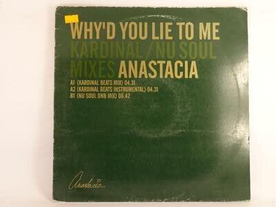 ANASTACIA WHY'D YOU LIE TO ME (307) 3 Track Promo 12" Single Company Sleeve