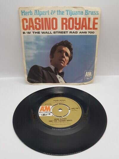 Herb Alpert & The Tijuana Brass Casino Royale 7" Vinyl Single Record 1967 A&M