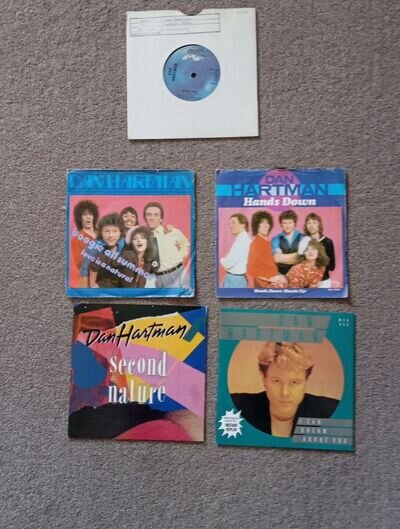 DAN HARTMAN 5 7" VINYL SINGLES - INSTANT REPLAY, SECOND NATURE