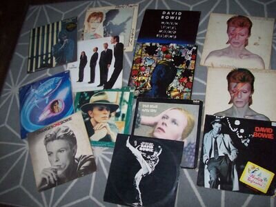 BUNDLE OF 13 DAVID BOWIE VINYL ALBUMS AND 12" SINGLES