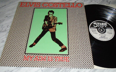 ELVIS COSTELLO MY AIM IS TRUE 12" VINYL LP RECORD ALBUM 1977 STIFF SEEZ 3 GREEN