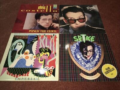 Elvis Costello 4X Vinyl LP. Spike, Trust, Punch Clock, Ibmepderroloaml (!)