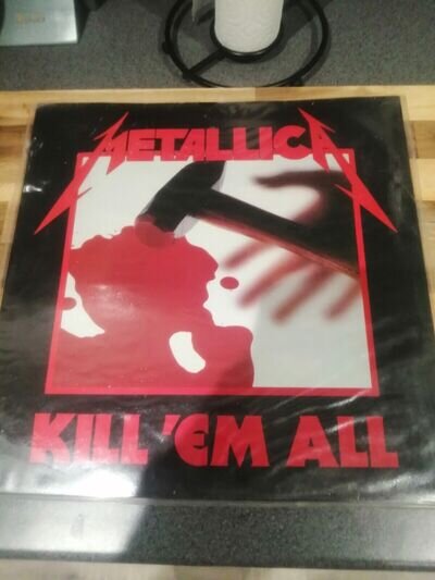 metallica Vinyl Kill Em All Original 1983 With Insert And Plastic Outer Sleeve