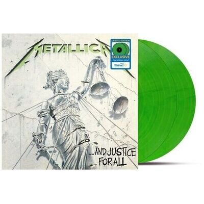 METALLICA AND JUSTICE FOR ALL DYERS GREEN VINYL WALMART USA 2LP SEALED *CREASES*