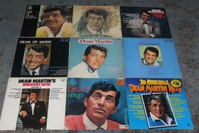 9 X Job Lot Bundle of DEAN MARTIN MUSIC 12' Vinyl Records - K22