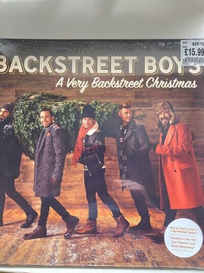 BACKSTREET BOYS A VERY BACKSTREET CHRISTMAS, LTD EDITION WHITE LP, NEW & SEALED