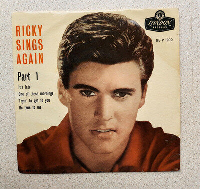 EP - RICKY NELSON - ' RICKY SIGNS AGAIN Part 1 ' - 1959 TRI London RE-P 1200