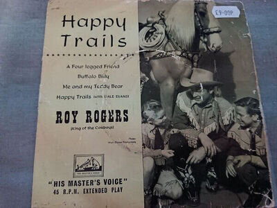 Roy Rogers - Happy Trails - Used Vinyl Record 7 - T5z