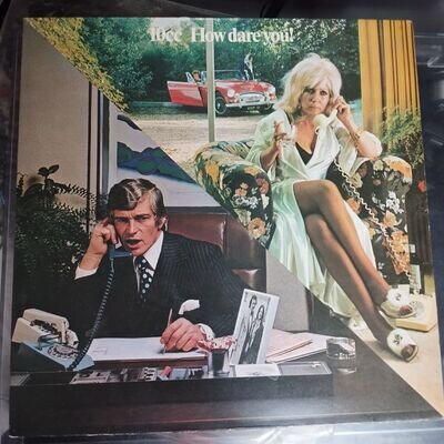 10CC how dare you LP VG+, 9102 501, vinyl, album, gatefold, with lyric inner