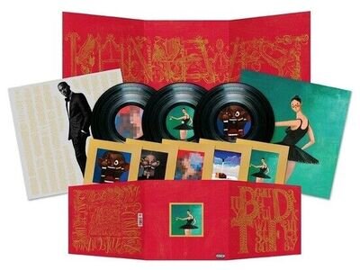 Kanye West My Beautiful Dark Twisted Fantasy 2021 issue vinyl 3 LP foldout sleev