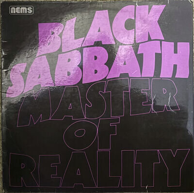 BLACK SABBATH ~ Master Of Reality ~ 1976 UK issue of the 1971 8-track vinyl LP