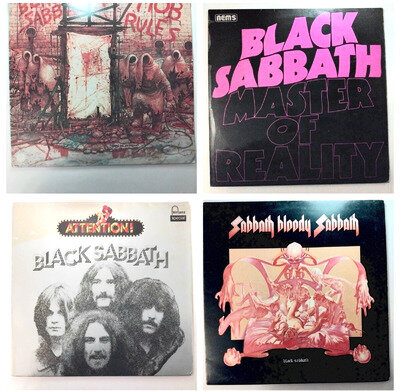 HEAVY METAL / HEAVY ROCK - BLACK SABBATH VINYL LPs X 4 .