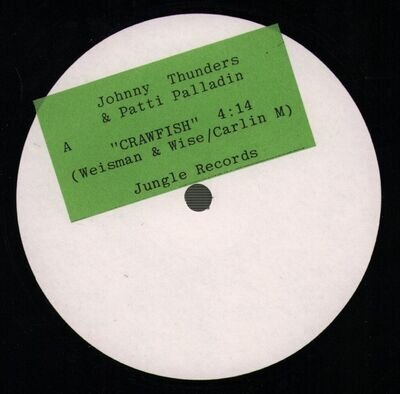 Johnny Thunders and Patti Palladin Crawfish 12" vinyl UK Jungle 1985 white label