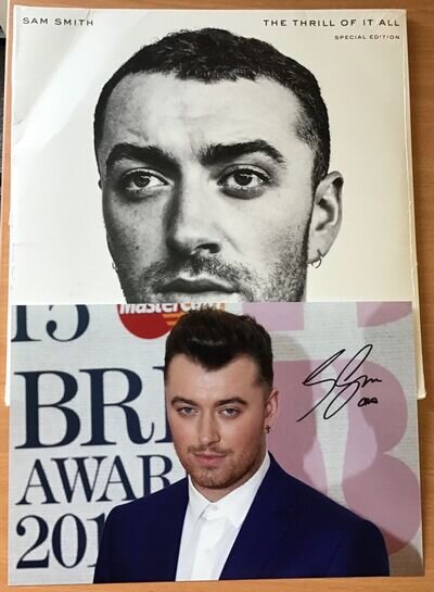 SAM SMITH,THE THRILL OF IT ALL,2017 SP ED WHITE VINYLS EX,+ HAND SIGNED PHOTO