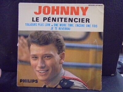 JOHNNY HALLYDAY E.P " LE PENITENCIER " FRENCH PHILIPS EX+ COND.IN PIC SL.