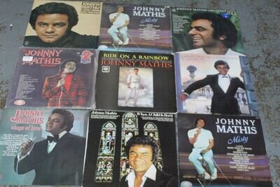 9 X Job Lot Bundle of JOHNNY MATHIS Music 12' Vinyl Records - I46