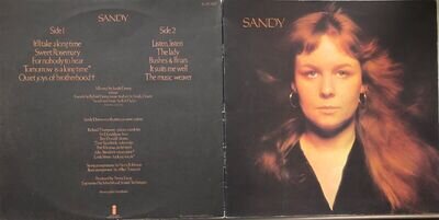 SANDY DENNY 1972 UK PINK RIM ISLAND VINYL LP ILPS 9207 EX / EX + ISLAND INNER