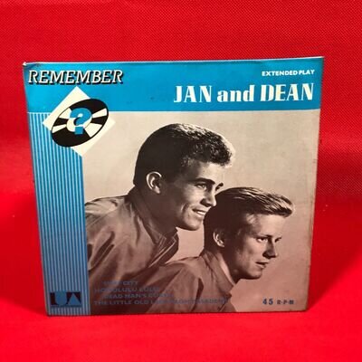 Remember Jan & Dean EP 1973 UK 4-track 7" vinyl EP Surf City Honolulu single 45