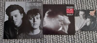 Tears For Fears - Songs From Big Chair LP, Shout 10" Head Over Heels German 7"