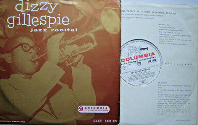 Dizzy Gillespie Hank Mobley Jazz Recital UK Columbia Clef 10" LP Tested EX