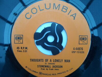 Stonewall Jackson Thoughts Of A Lonely Man 7" Columbia 444976 EX 1970s Canadian