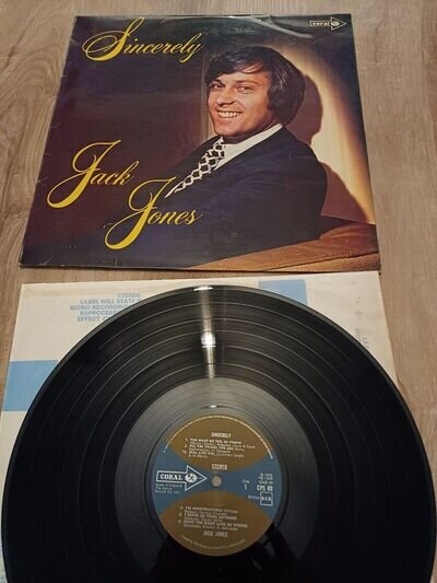 JACK JONES - Sincerely. LP Record MCA Coral CPS 89