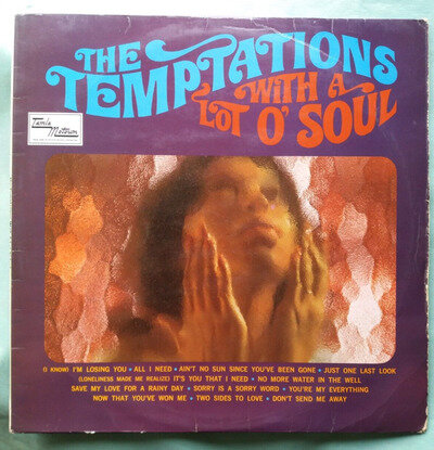 THE TEMPTATIONS - 'WITH A LOT OF SOUL' 1967 TAMLA MOTOWN LP G/VG