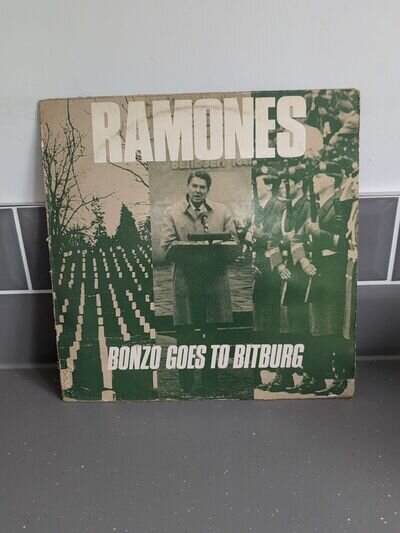 RAMONES BONZO GOES TO BITBURG 1985 UK 12" SINGLE BEGGARS BANQUET BEG 140T A1/B1