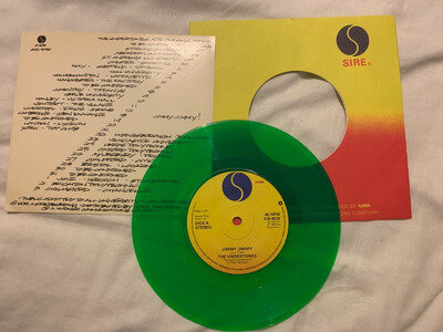 THE UNDERTONES -JIMMY JIMMY - GREEN VINYL- 1979 UK SIRE 7" + INSERT