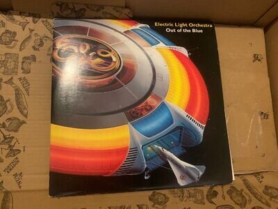 ELO ELECTRIC LIGHT ORCHESTRA OUT OF THE BLUE COMPLETE LP POSTER SPACESHIP A1 B1