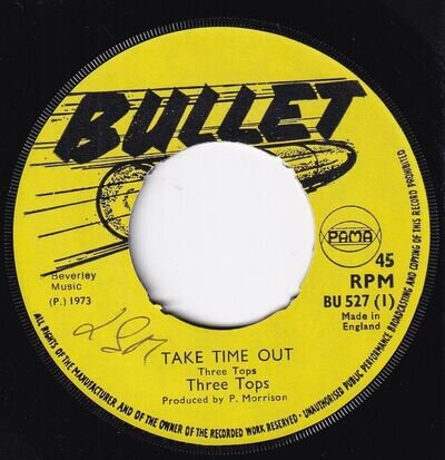 70s Skinhead Reggae THREE TOPS take time out 1973 UK Pama 7" Vinyl 45 N Mint