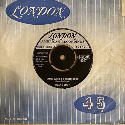 DUANE EDDY - Some Kind-A-Earthquake (London American HLW 9007) 1959 7” 45rpm