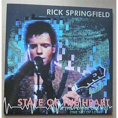 RICK SPRINGFIELD STATE OF THE HEART 7" P/S 1985 UK