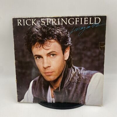 Rick Springfield - living in Oz 1982 UK vinyl LP record VG+/G+