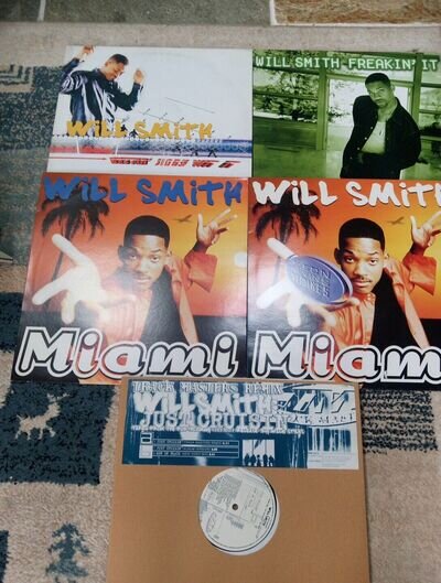 Will Smith 12" Vinyl Promo Collection 5 Discs 13 Mixes Miami Jiggy Men In Black