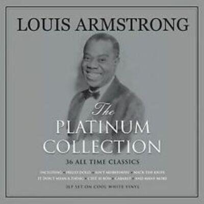 Louis Armstrong- Platinum Collection 3LP Gatefold White Vinyl Record 36 Classics