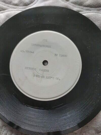 RITCHIE VALENS-COME ON LETS GO.VINYL 7"45RPM.PYE PROMO.NM 1958.