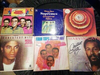 Motown Vinyl LP Records Job Lot Smokey Robinson Stevie Wonder Marvin Gaye